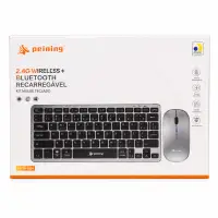 普铭 2.4G无线蓝牙键鼠套装，静音设计，适用于办公