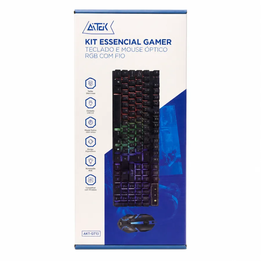 ATEC Essential Gamer 游戏键盘鼠标套装，RGB背光，适用于游戏