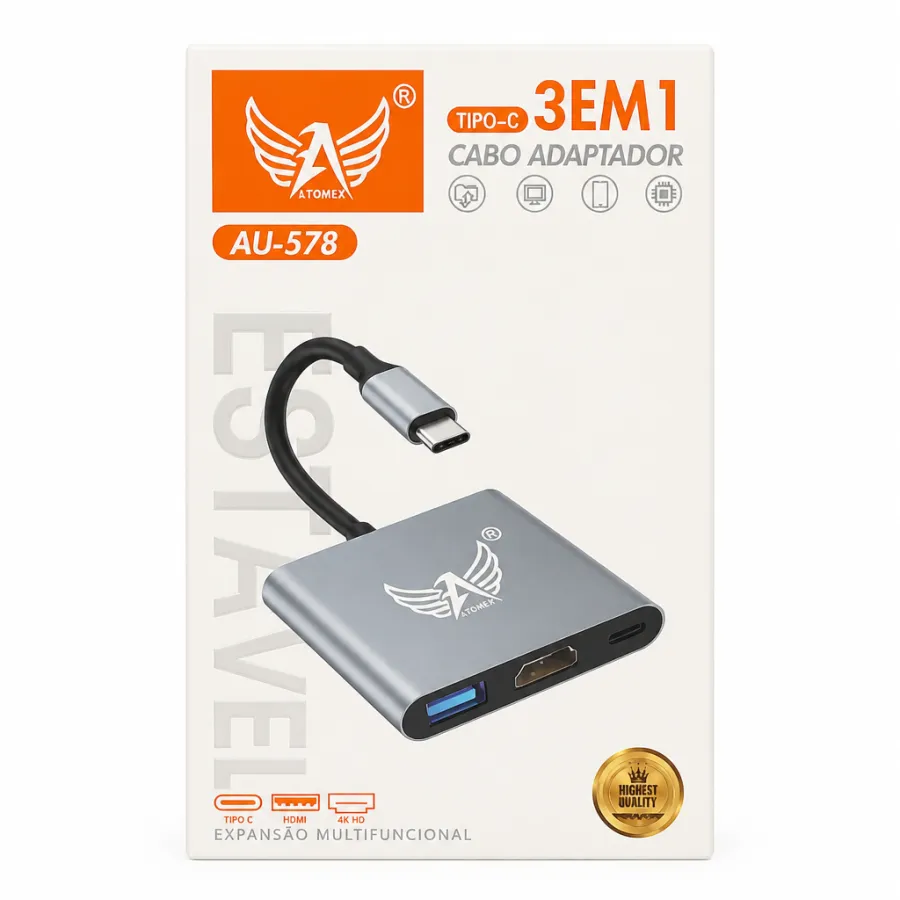 A品牌 3合1 USB-C适配器 AU-578 多功能扩展器