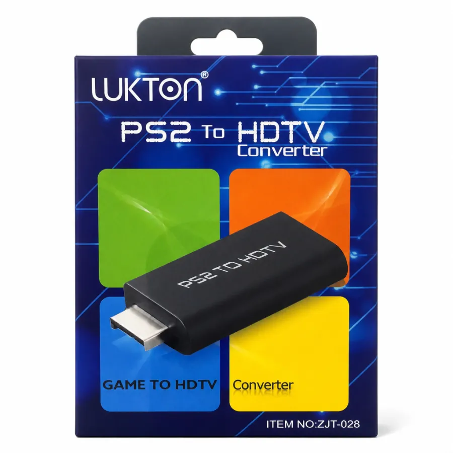LUKTON PS2转HDTV转换器，游戏高清转换，便携设计