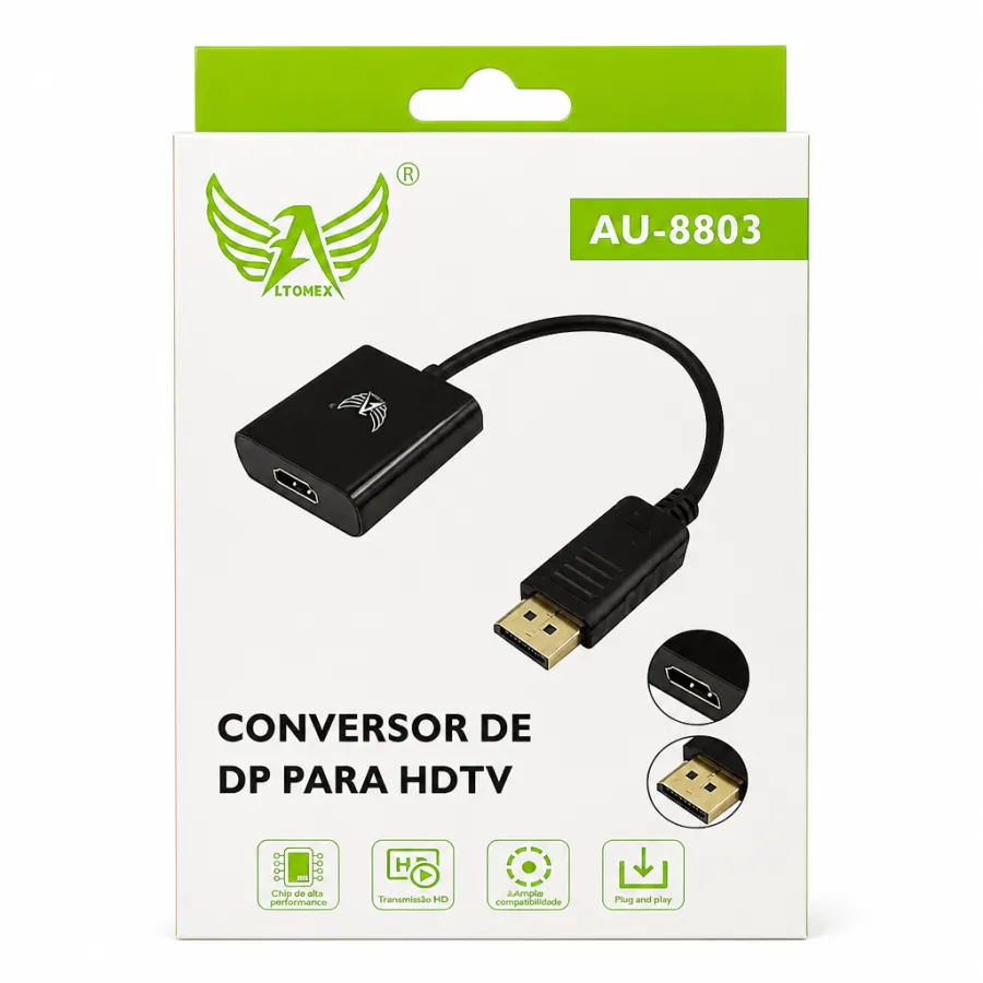 Altomex AU-8803 DP转HDTV转换器，支持高清，便携设计