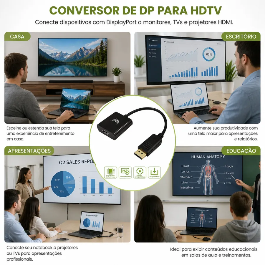 Altomex AU-8803 DP转HDTV转换器，支持高清，便携设计