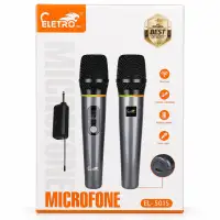 Eletro 无线麦克风 EL-5015，双麦克风套装，金属外壳，高清音质