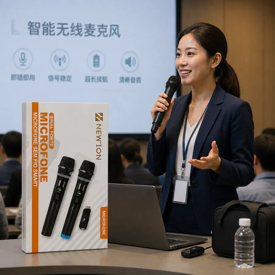 NEWTON无线麦克风套装，双麦克风，适用于智能设备
