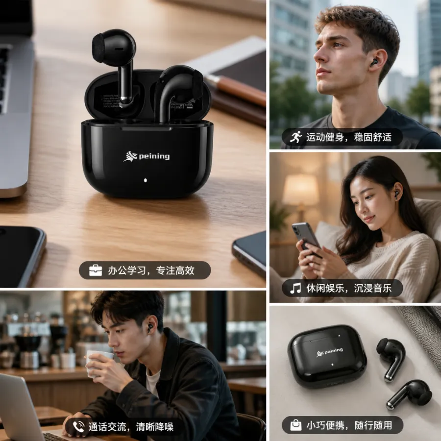 佩宁 PEI-P627 无线耳机 TWS 黑色 100个装