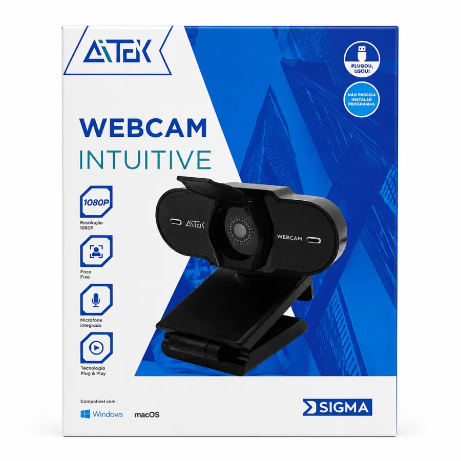 ATK 高清网络摄像头 1080P 适用于Windows和macOS