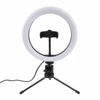 B-MAX 20CM LED环形灯，8英寸，迷你三脚架，适合手机拍摄