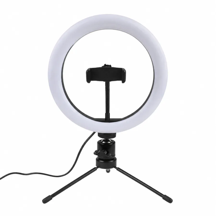 B-MAX 20CM LED环形灯，8英寸，迷你三脚架，适合手机拍摄