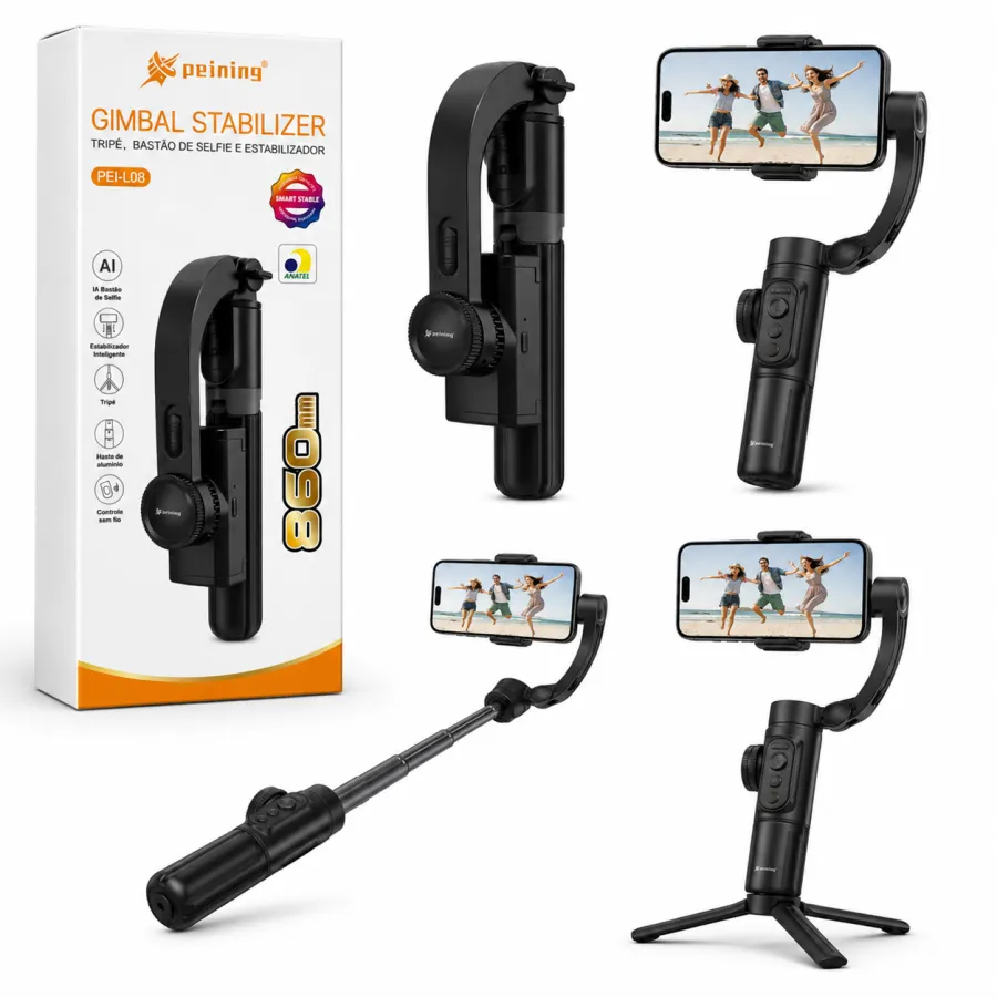 佩宁 Gimbal 稳定器 860mm 自拍三脚架 手持稳定器 PEI-L08