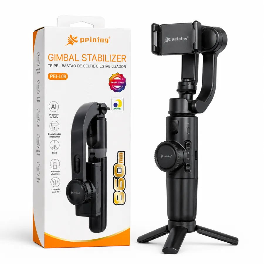 佩宁 Gimbal 稳定器 860mm 自拍三脚架 手持稳定器 PEI-L08