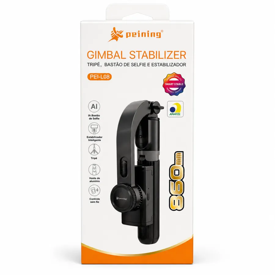 佩宁 Gimbal 稳定器 860mm 自拍三脚架 手持稳定器 PEI-L08