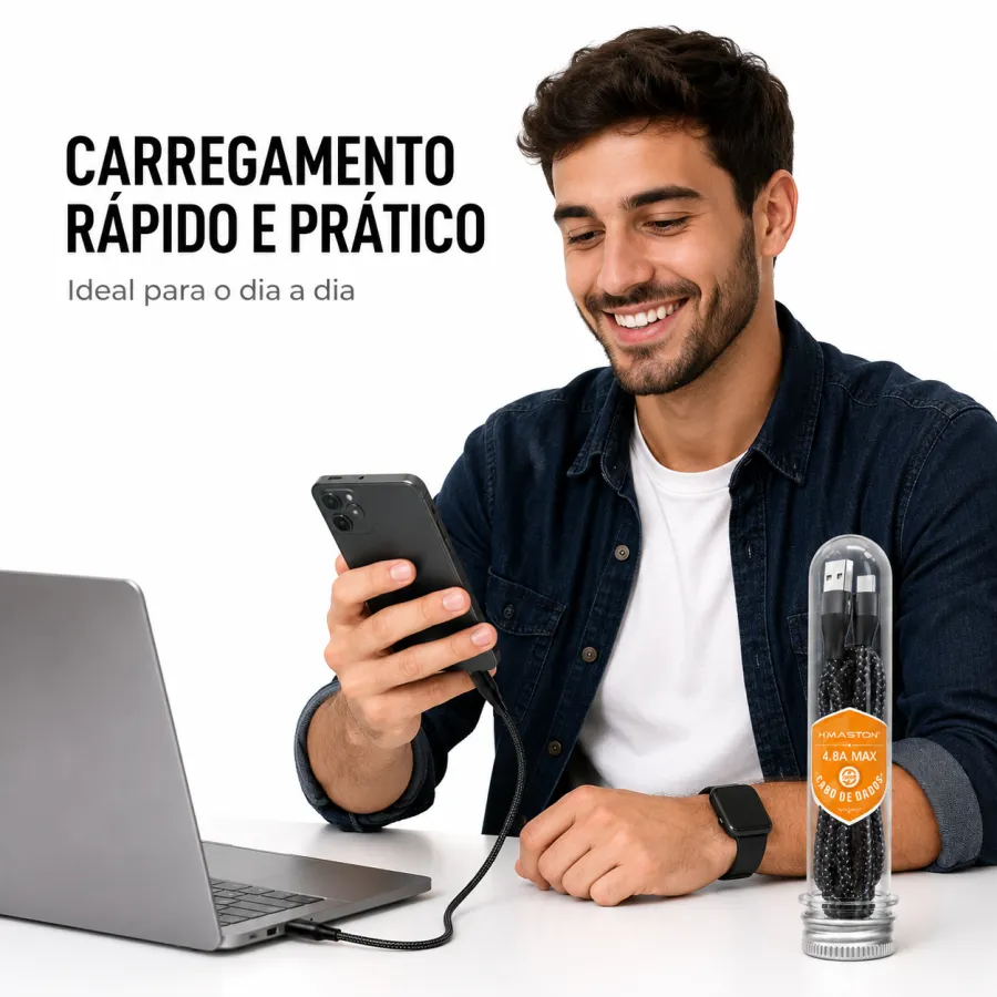 Cabo USB 1m TUBO TC V8 IOS 数据线 1米