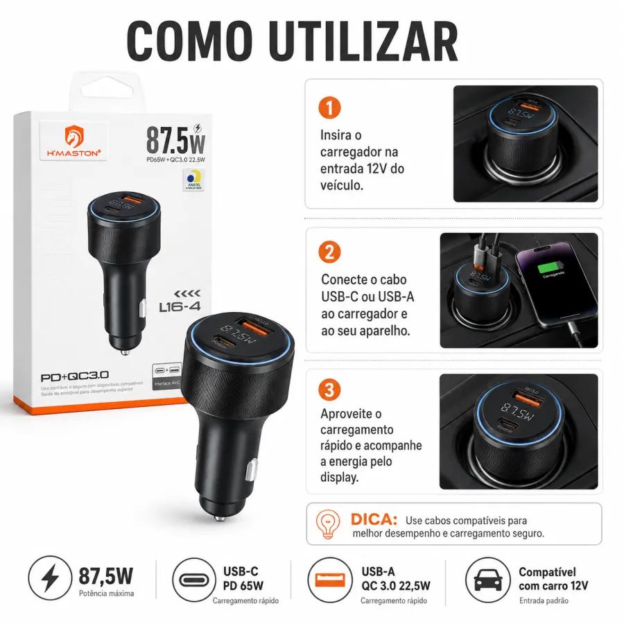 车载充电器 TC/USB 87.5w
