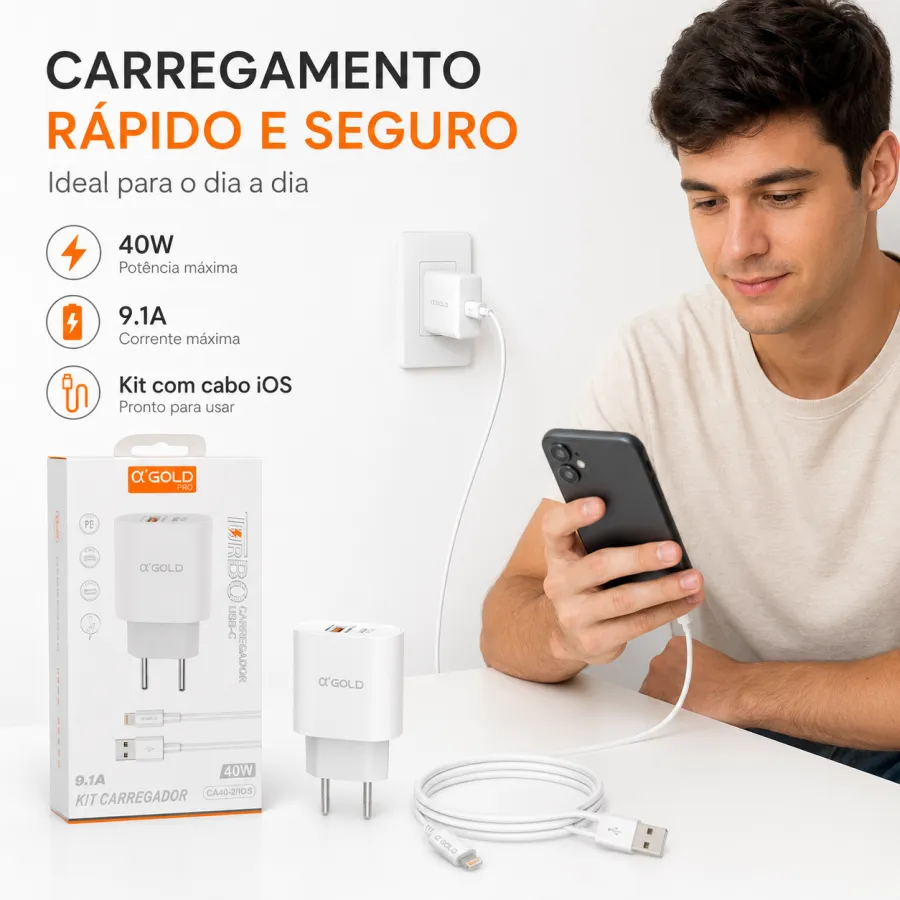 Ca40-2 αGOLD PRO 快充充电器 40W USB-C 9.1A