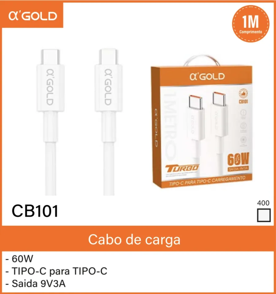 αGOLD 60W Type-C充电线 1米 CB101