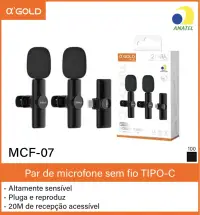 αGOLD MCF-07 无线麦克风套装 TIPO-C，灵敏度高，20米接收范围