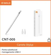 α-GOLD CNT-005 触控笔 USB-C 充电，附带替换笔尖