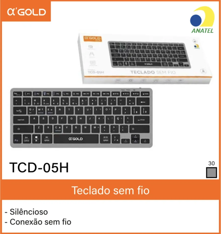 α-GOLD无线键盘 TCD-05H，静音设计，连接稳定