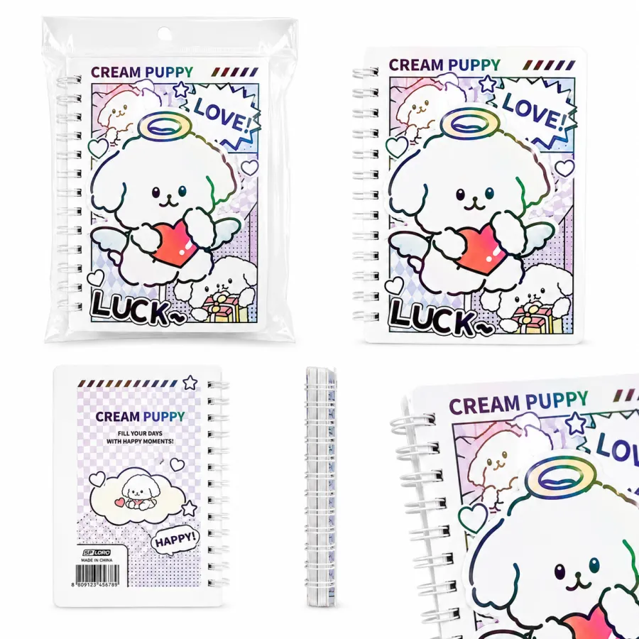 CREAM PUPPY卡通本子，五款可选，适合学生和办公使用