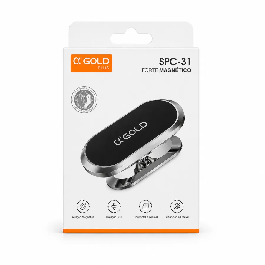 α GOLD SPC-31 磁性支架，360°旋转，适用于汽车、家居、办公室等