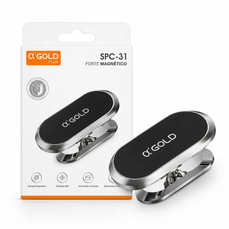 α GOLD SPC-31 磁性支架，360°旋转，适用于汽车、家居、办公室等