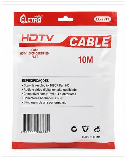 HDTV高清线缆 10米 HDMI连接线 适用于电视、投影仪