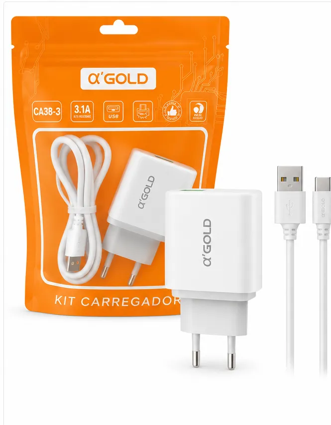 α GOLD CA38-3 快充充电器 3.1A USB 适配器