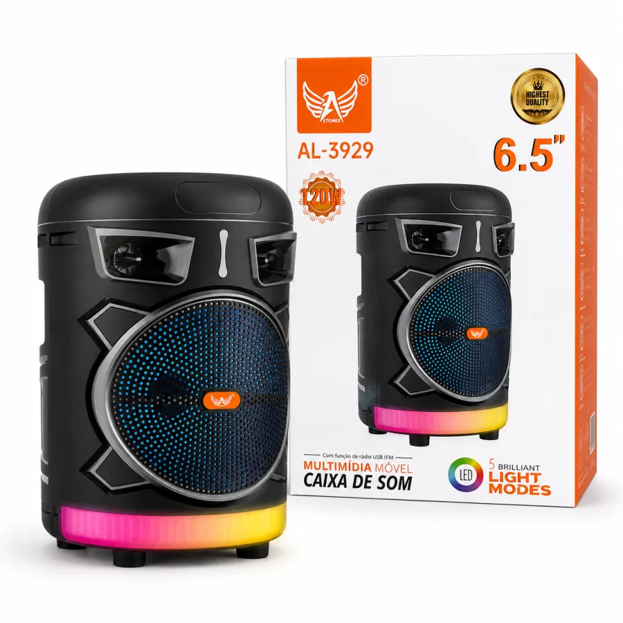 AL-3929 ALTOMEX 6.5英寸多媒体移动音箱 USB/FM功能 LED灯效
