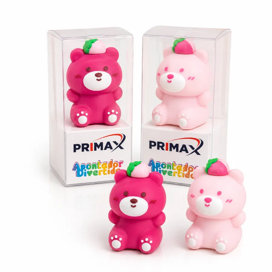 PRIMAX可爱熊猫卷笔刀，粉色和红色两款，适合学生和办公使用