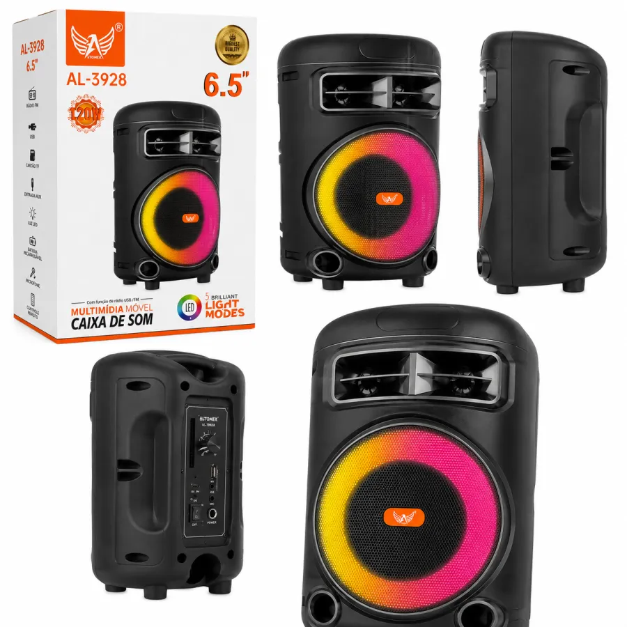 ALTOMEX AL-3928 6.5英寸多媒体移动音箱 120W LED灯效