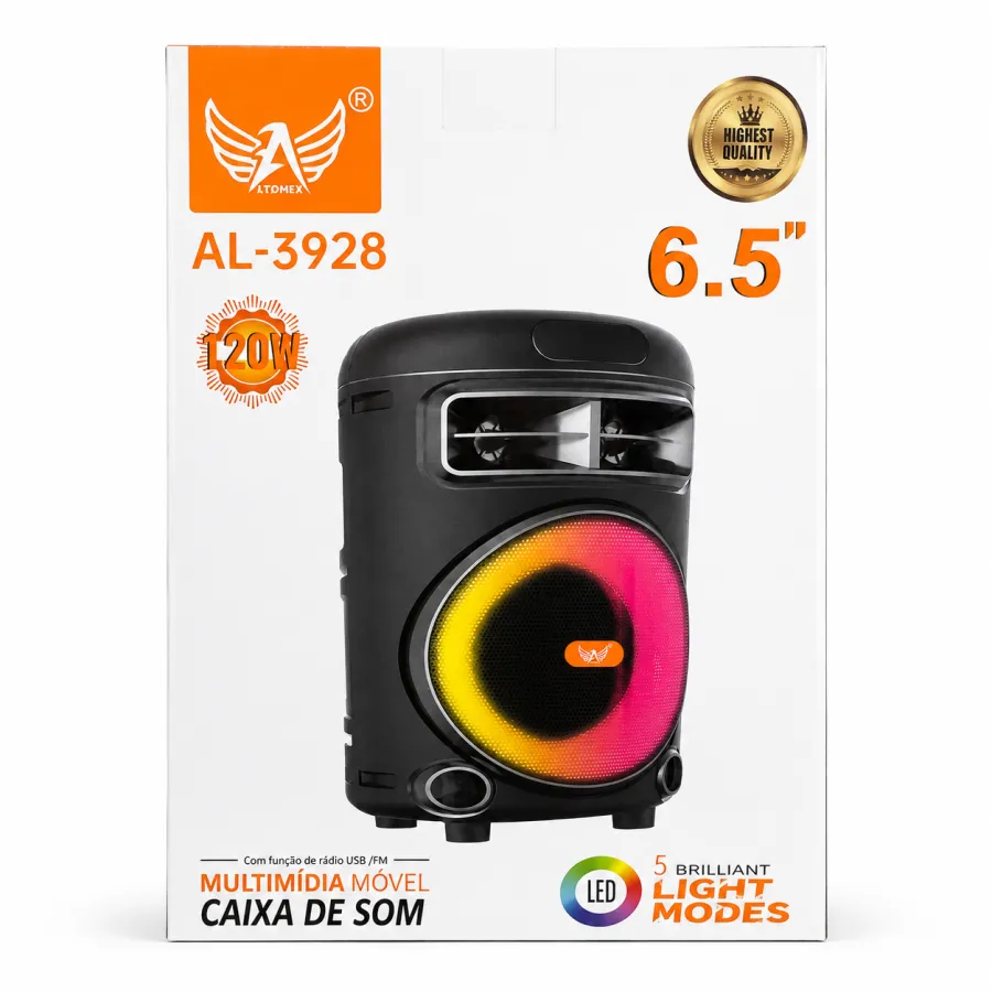 ALTOMEX AL-3928 6.5英寸多媒体移动音箱 120W LED灯效