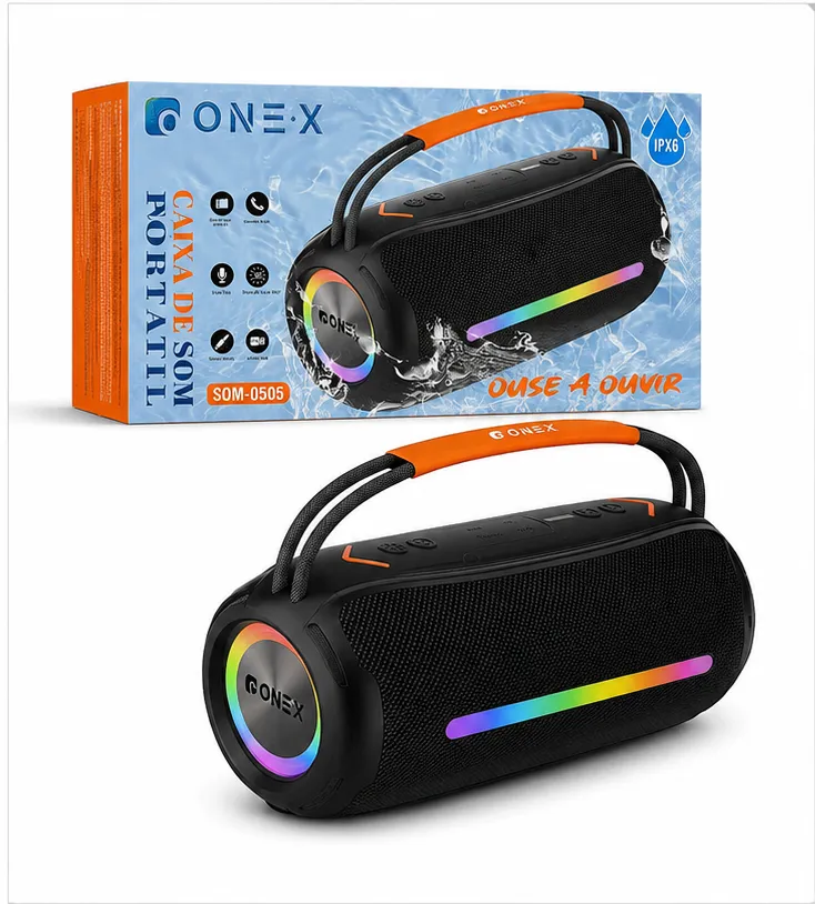 ONEX SOM-0505 便携式蓝牙音箱 IPX6 防水 多彩灯光