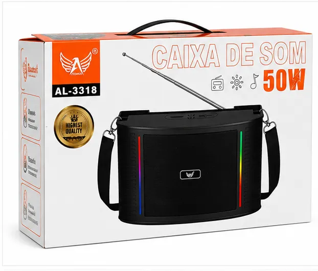 ALTOMEX AL-3318 50W 蓝牙音箱，便携式设计，带天线，适合户外使用