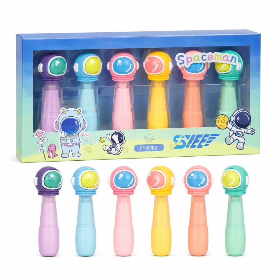 太空人造型水彩笔套装，6色，适合儿童绘画，品牌：SYEEFF