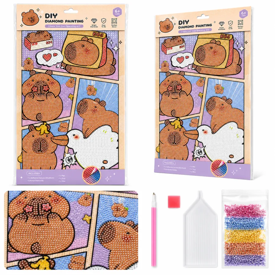 可爱动物漫画贴纸本，适合儿童手工DIY，创意涂鸦，色彩丰富