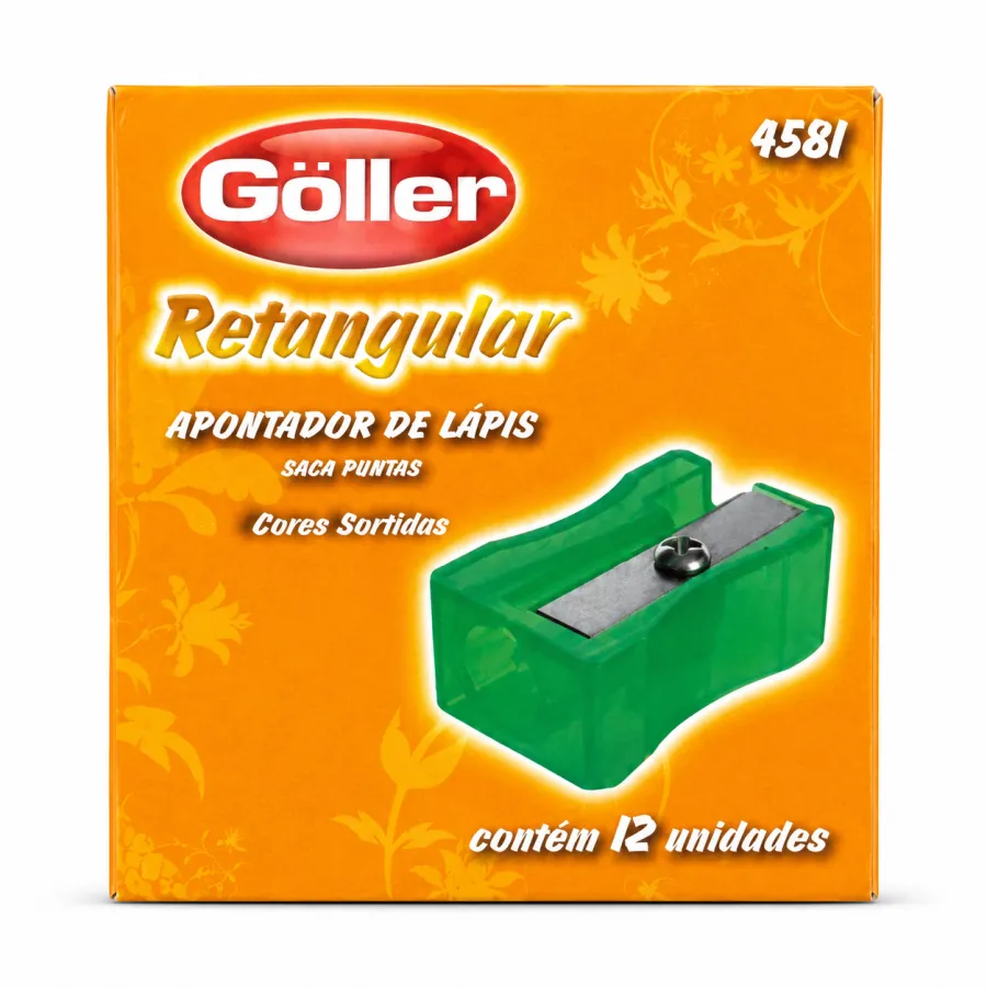 Göller 矩形铅笔削刀，包含12个，绿色，适合各种铅笔