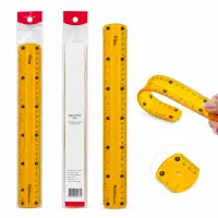 透明塑料直尺 30cm 黄色 学生文具