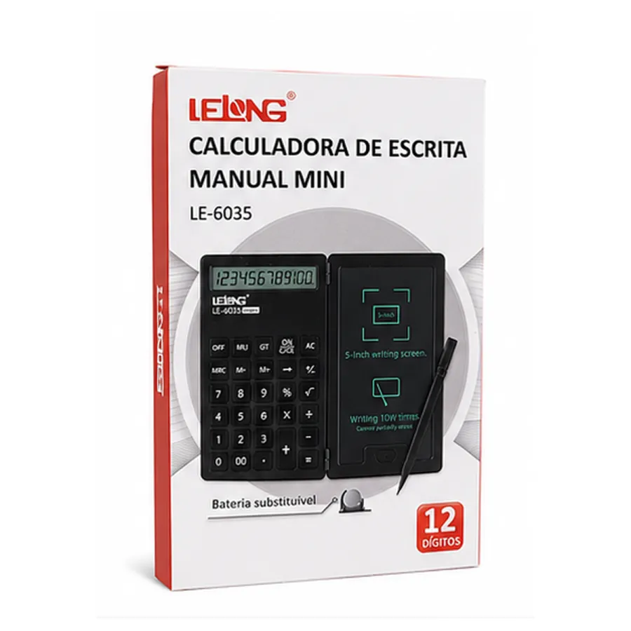 LELONG LE-6035 迷你手写计算器 5英寸屏幕 12位数字