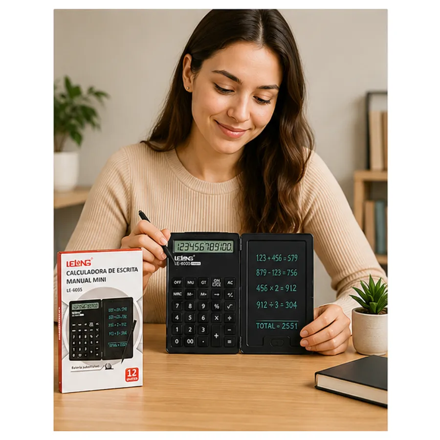 LELONG LE-6035 迷你手写计算器 5英寸屏幕 12位数字
