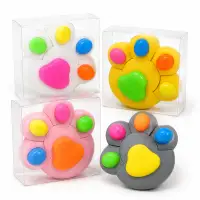 宠物爪形荧光笔，五色可选，适合文具用品
