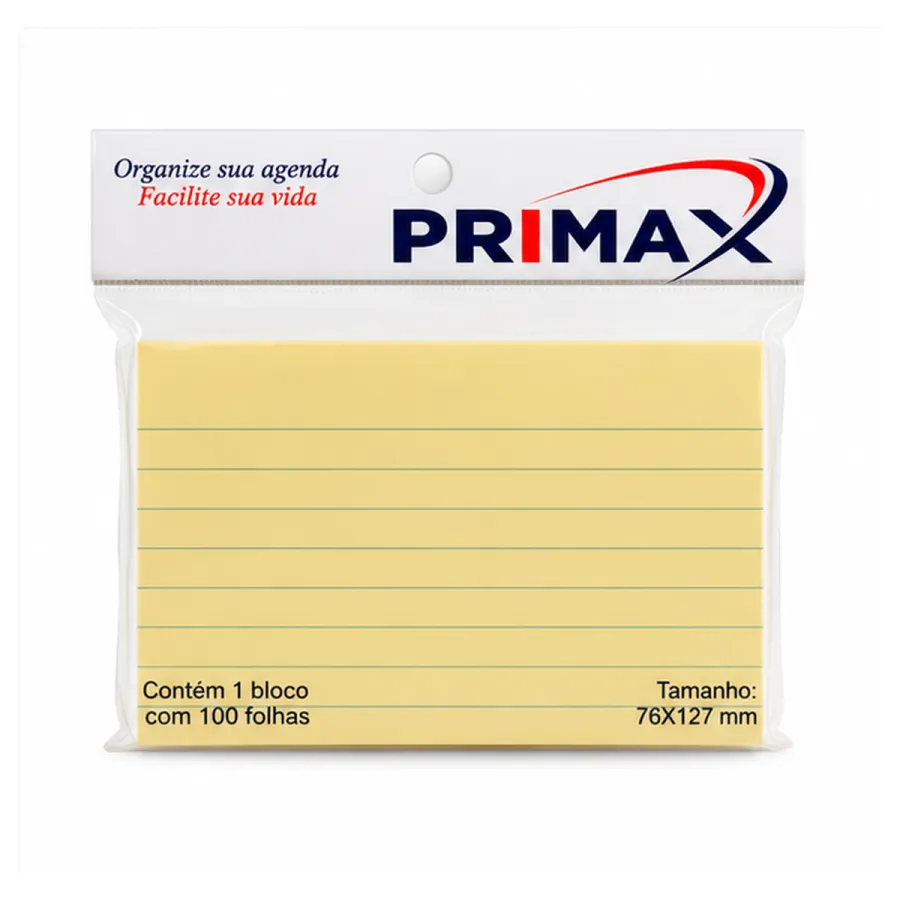 PRIMAX 记事本 100张 76x127mm 黄色 便签纸