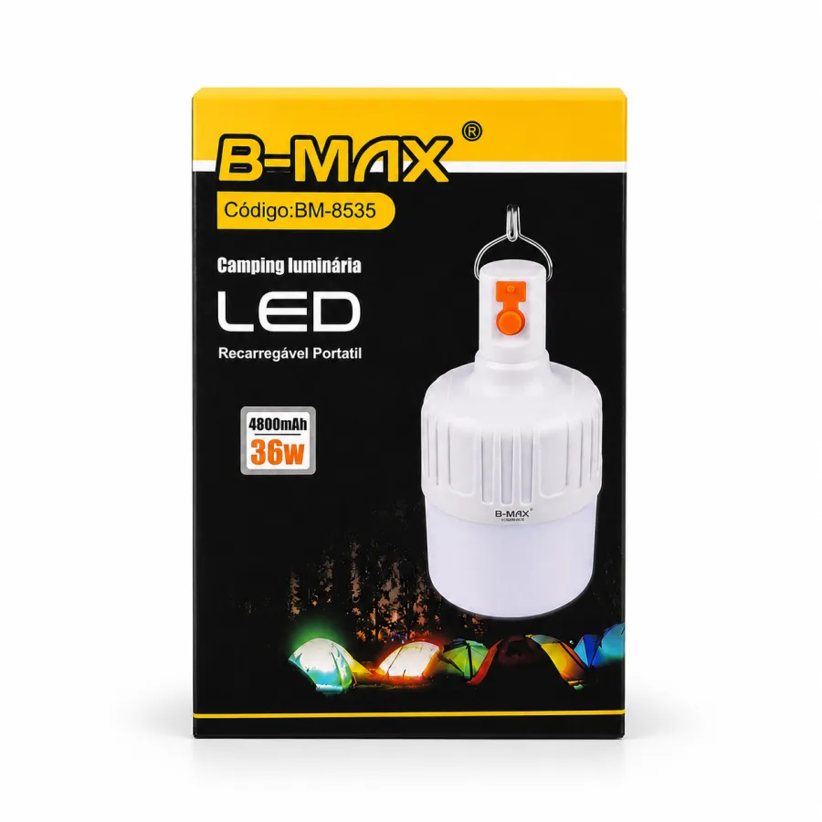 Bm-8535 B-MAX 便携式LED露营灯 4800mAh 36W