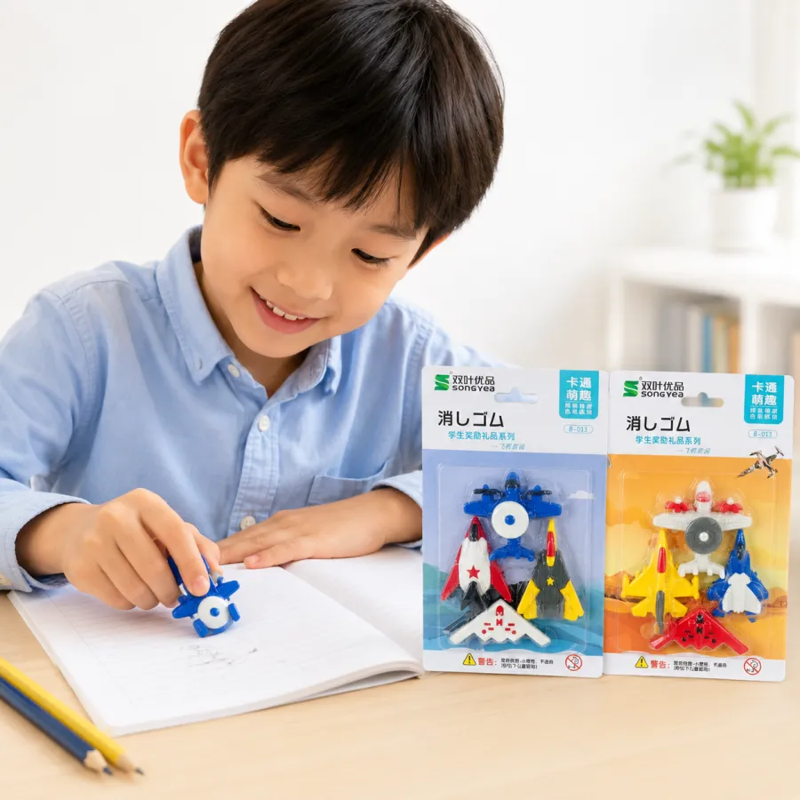 双叶优品橡皮擦套装 学生文具 颜色多样 创意造型