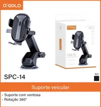 α-GOLD SPC-14 车载支架，吸盘设计，360°旋转，适用于手机