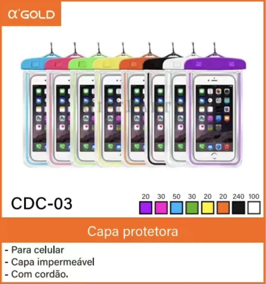 αGOLD 手机防水保护套 CDC-03，适用于多种手机，颜色丰富，带绳设计