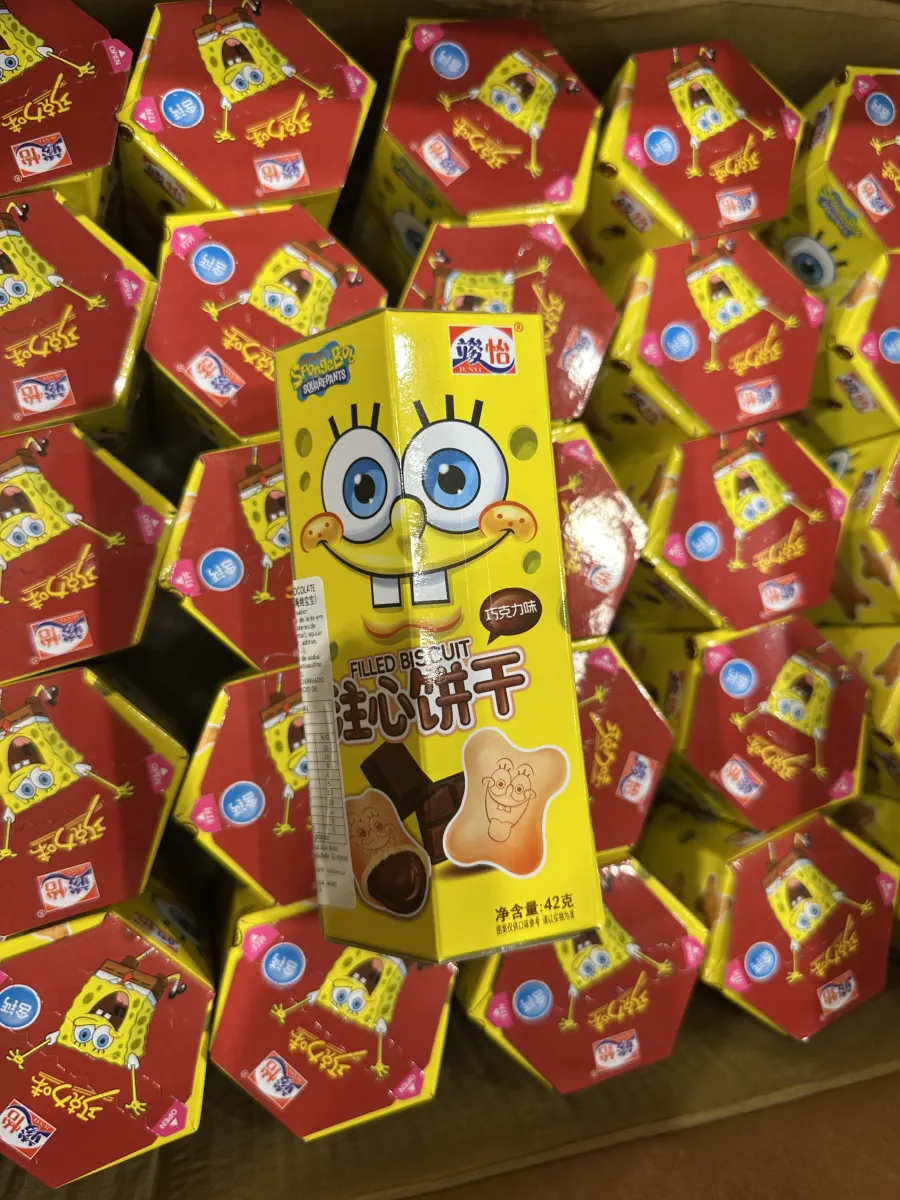 海绵宝宝注心饼干巧克力味