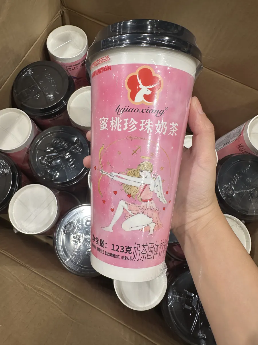 鹿角巷蜜桃珍珠奶茶