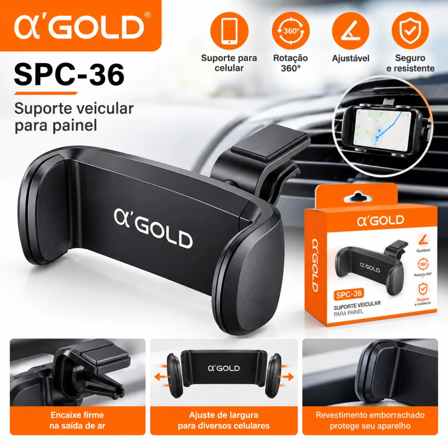 Spc-36 α'GOLD 360度通用车载手机支架