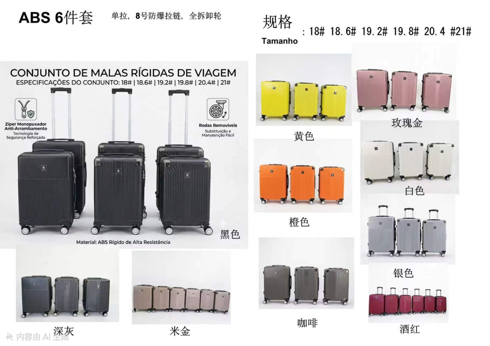 批发旅行箱Malas